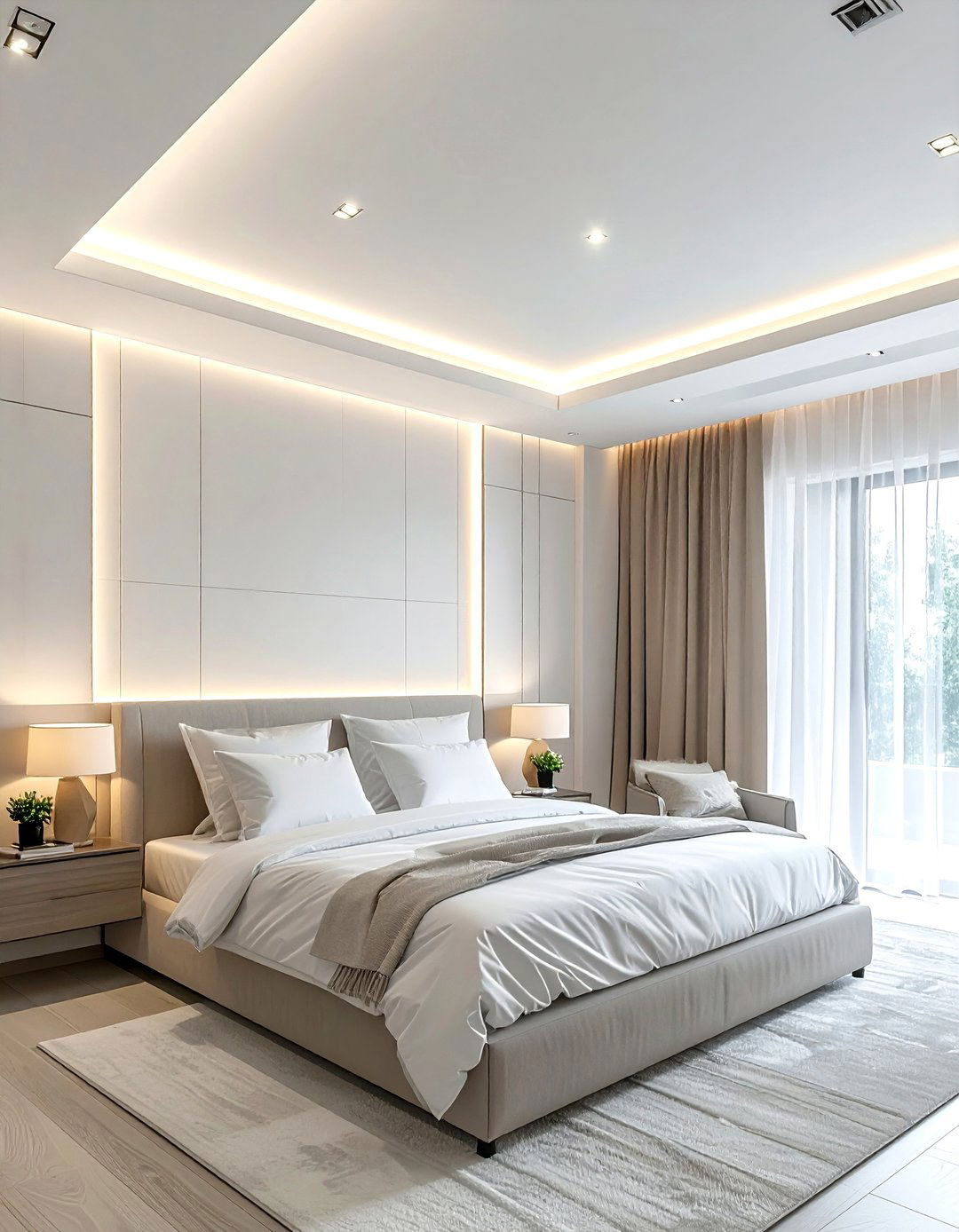 Recessed lighting ceiling - 30 bedroom ceiling design ideas