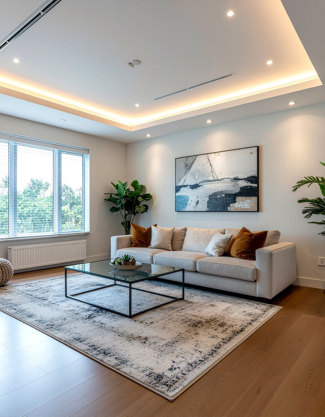 Recessed lighting layout - 30 new construction living room ideas