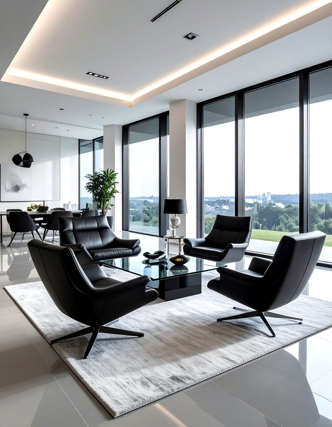 Recessed lighting smooth ceiling - 30 living room smooth ceiling ideas