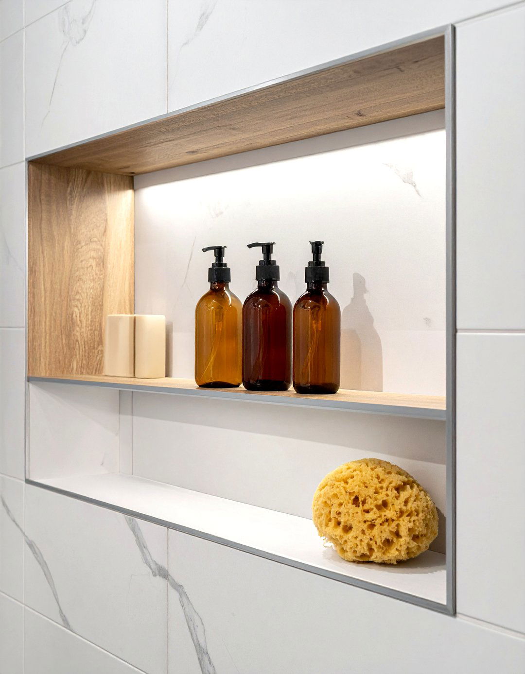 Recessed shelving - 30 English bathroom ideas