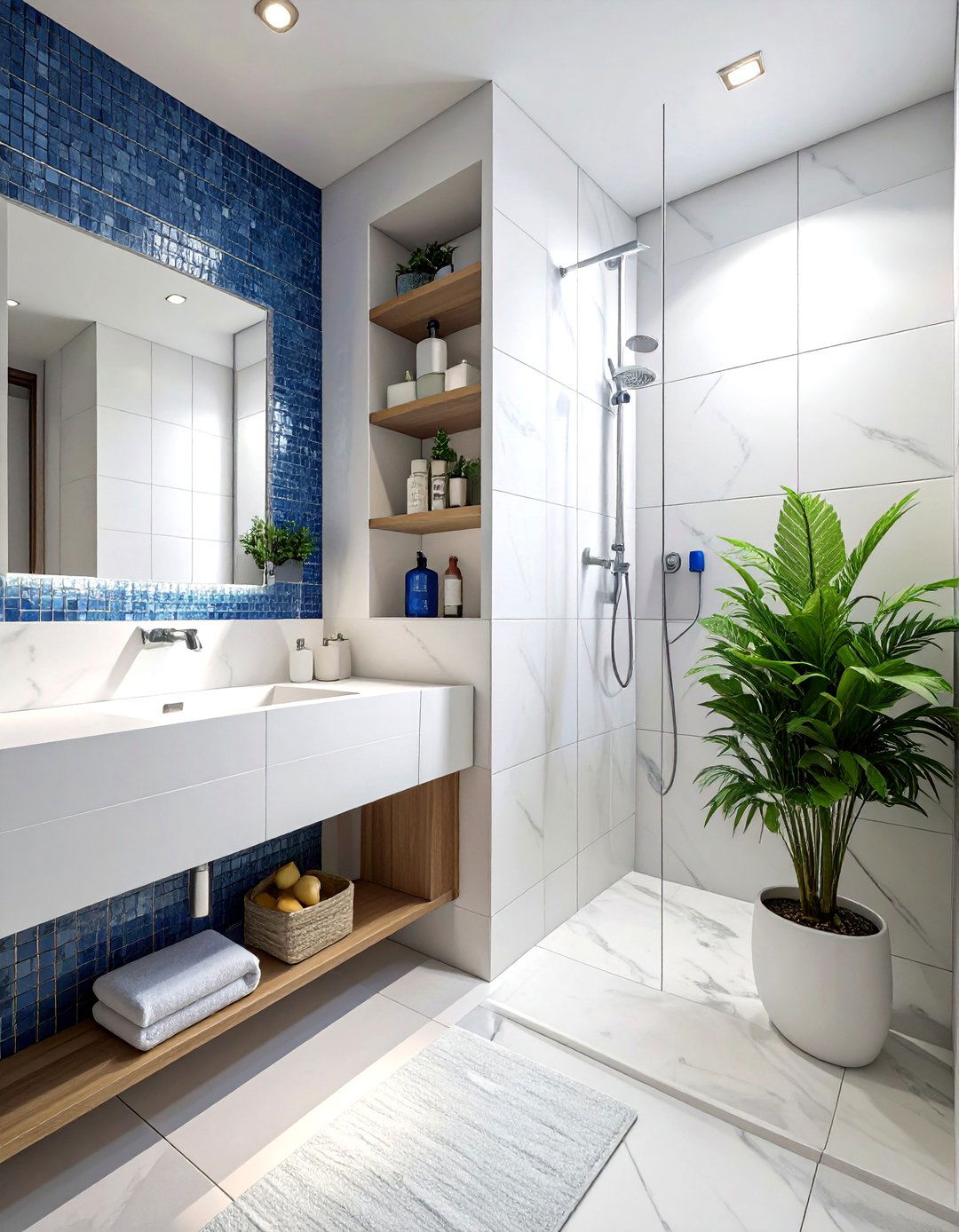 Recessed shower niche - 30 bathroom update ideas