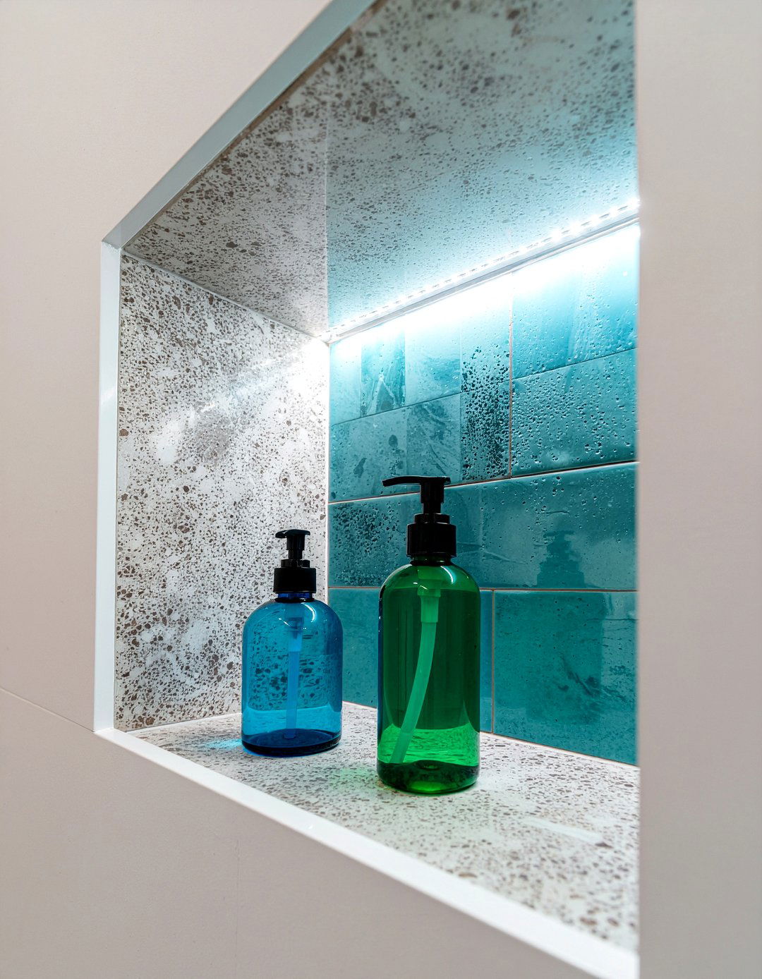 Recessed shower niche - 30 bathroom clever storage ideas