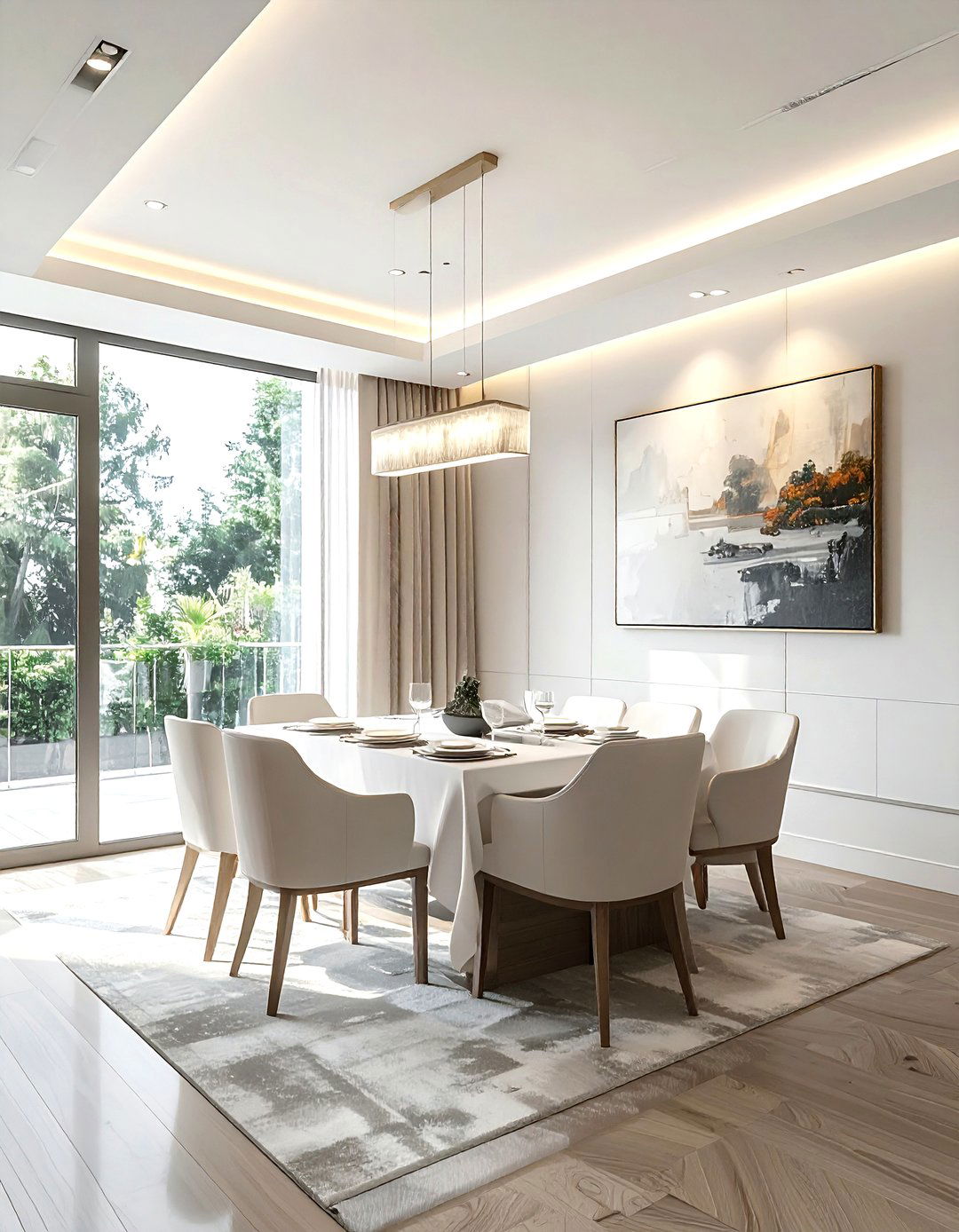 Recessed spotlight for dining room art - 30 dining room accent lighting ideas