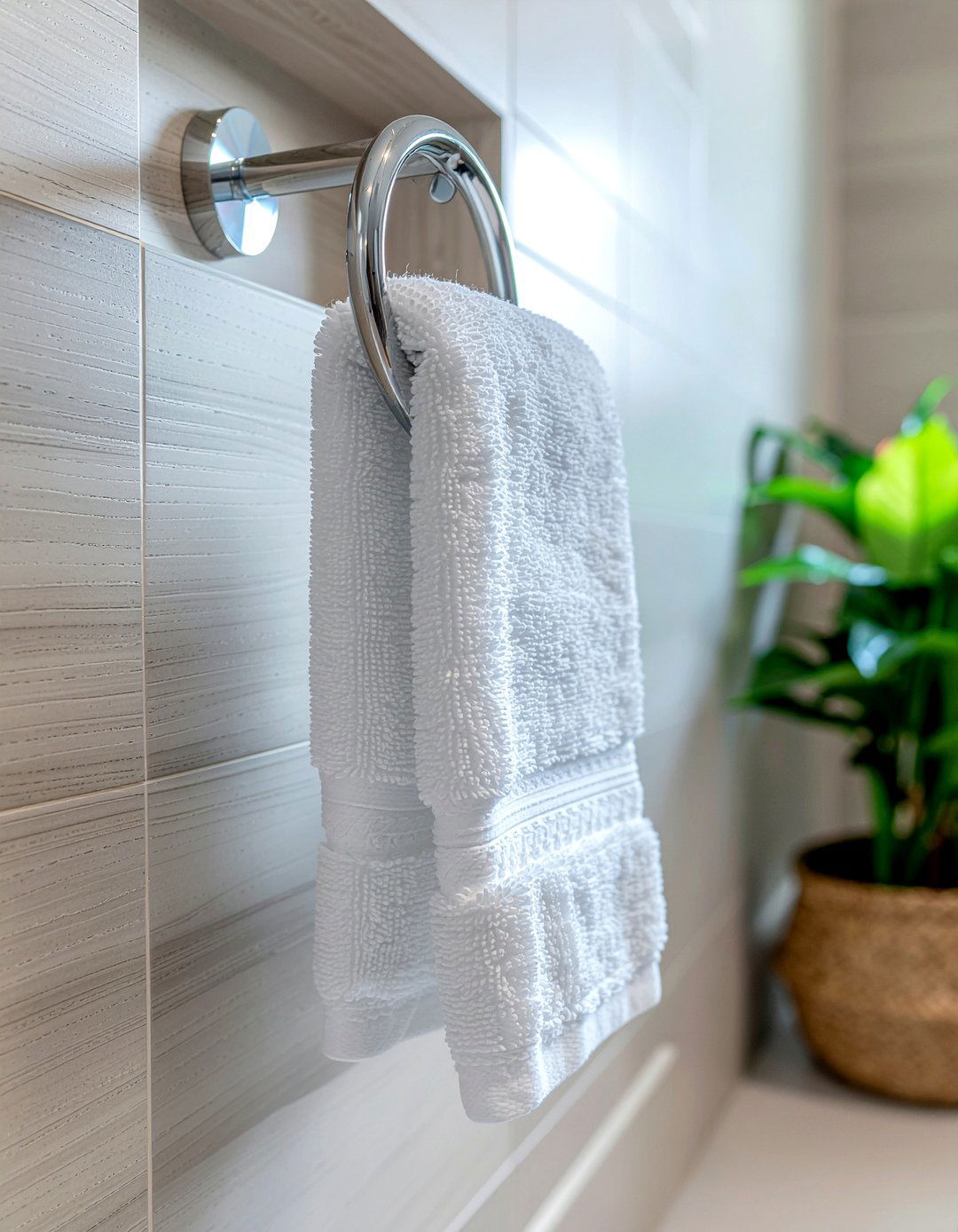 Recessed towel ring - 30 bathroom towel ring ideas