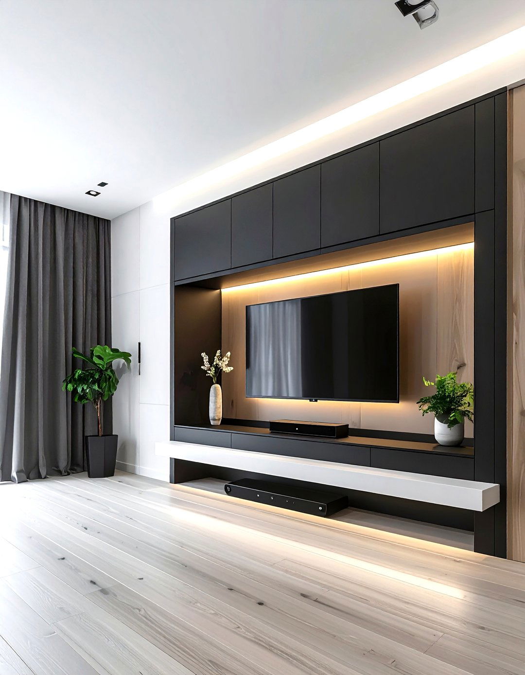 Recessed tv wall - 30 living room flat panel ideas