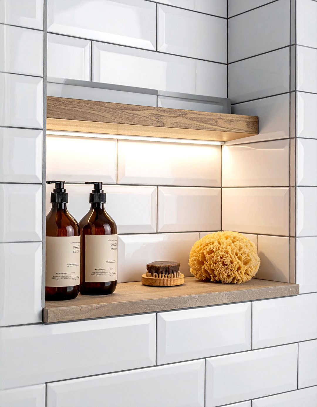 Recessed wall niche - 30 bathroom space-saving ideas