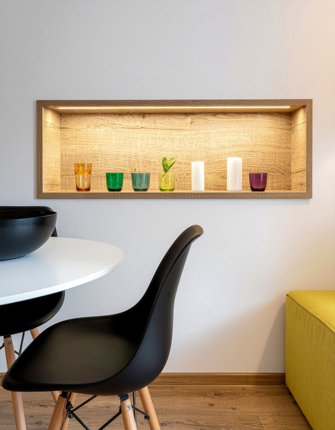 Recessed wall niche - 30 dining room storage ideas