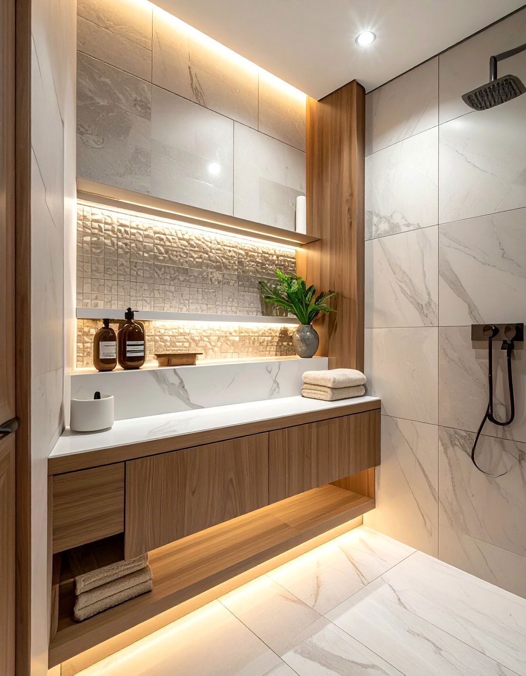 Recessed wall niche - 30 spa bathroom ideas