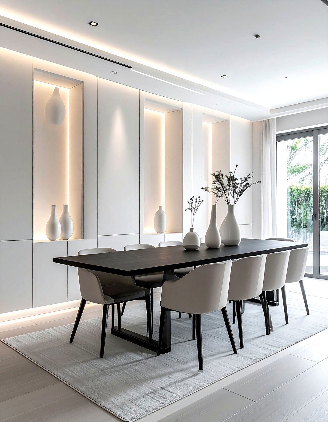 Recessed wall niches - 30 dining room clever storage ideas