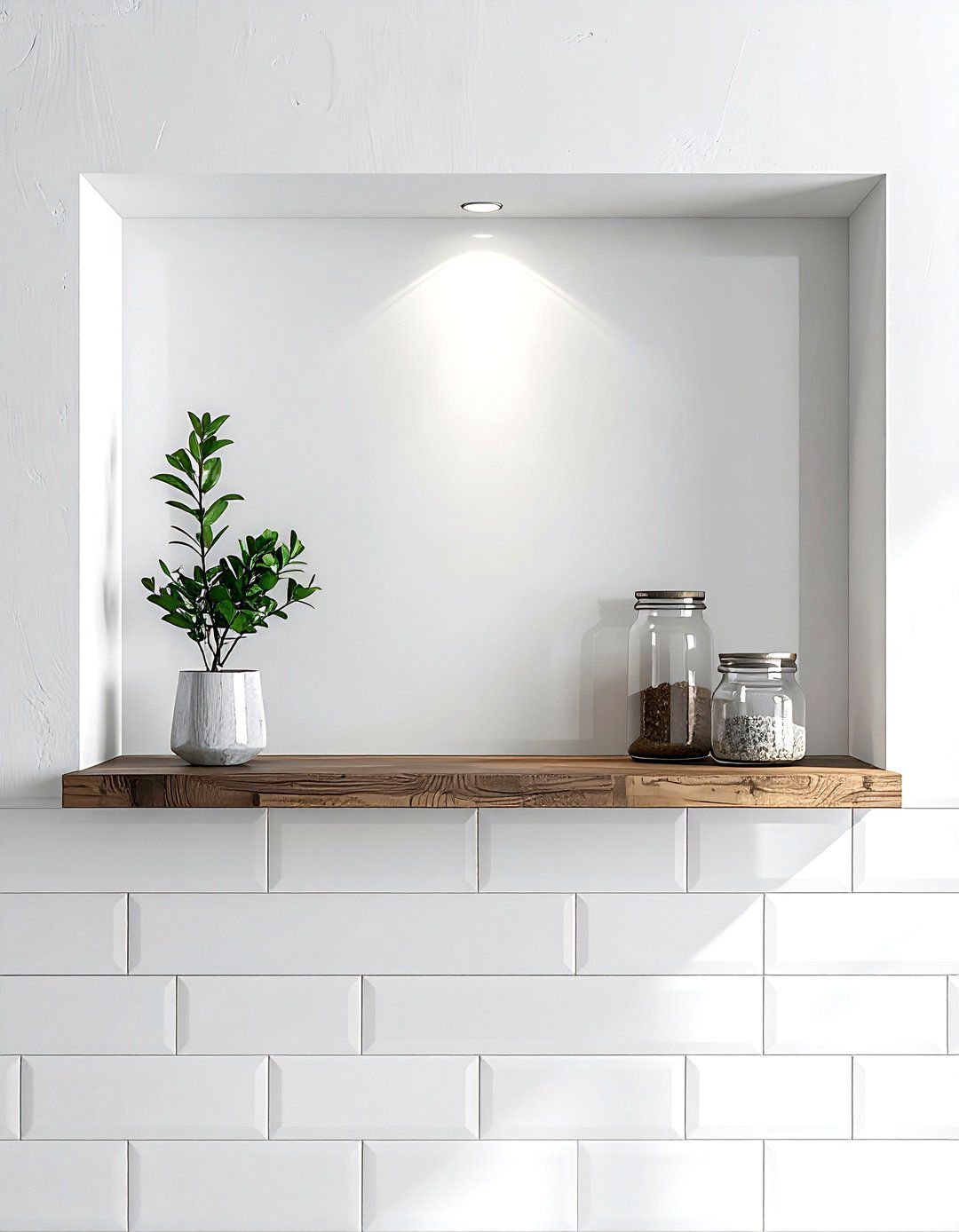 Recessed wall shelf - 30 bathroom storage hacks