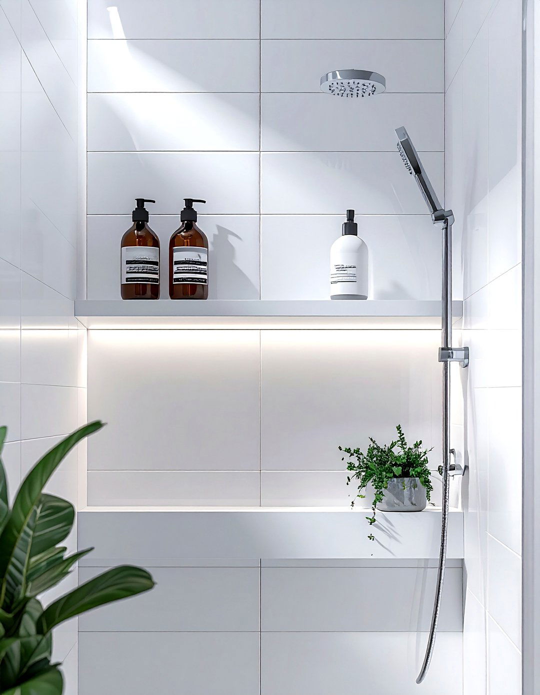 Recessed wall shelf - 30 Nordic bathroom ideas