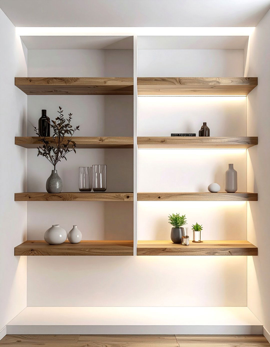 Recessed wall storage - 30 living room built-in storage ideas