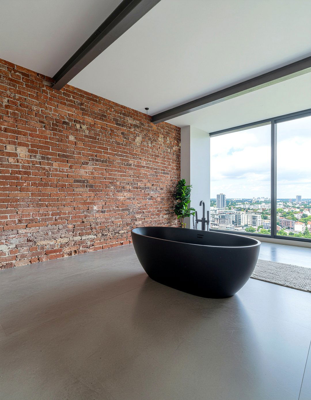 Reclaimed Brick Wall - 30 recycled material bathroom ideas