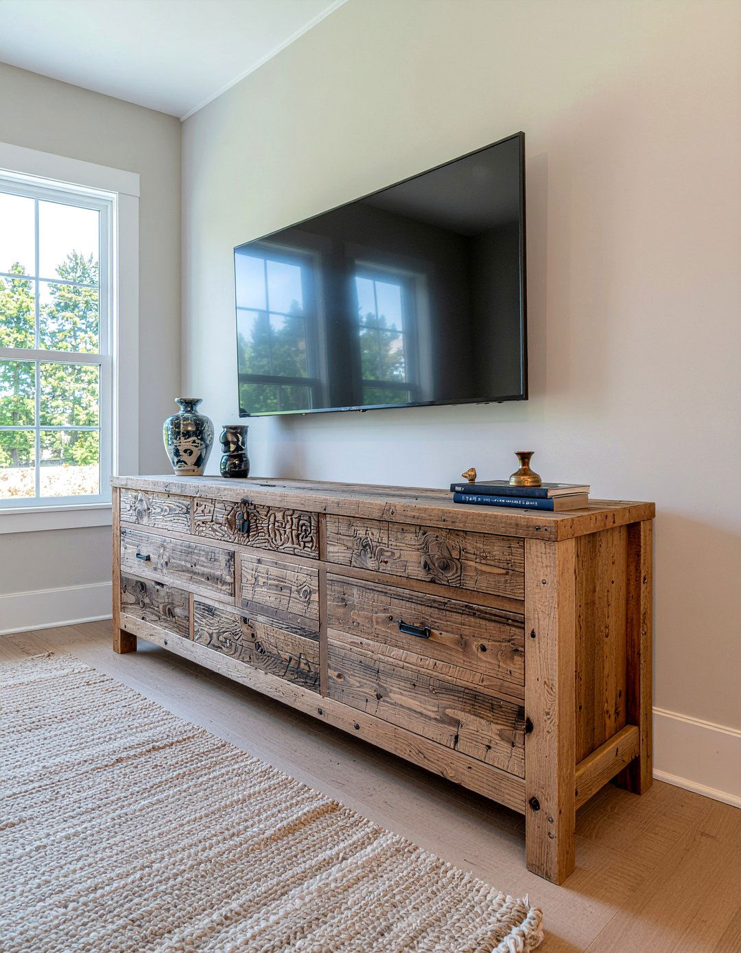 Reclaimed Pine Credenza - 30 living room rustic furniture ideas