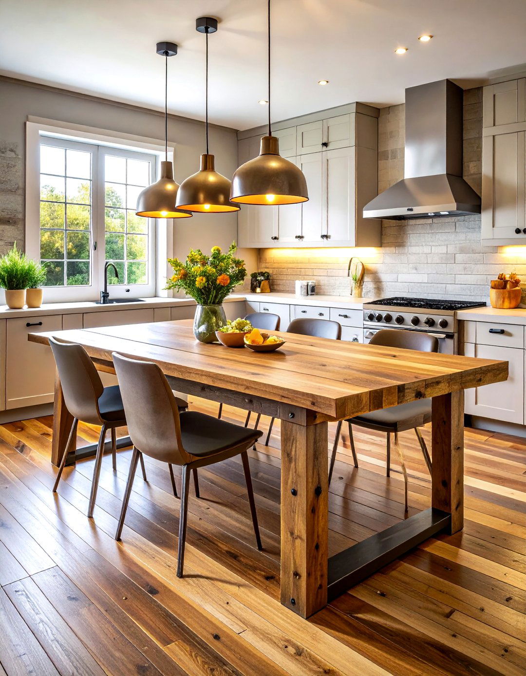 Reclaimed Scaffold Board Dining Table - 30 reclaimed wood dining table ideas