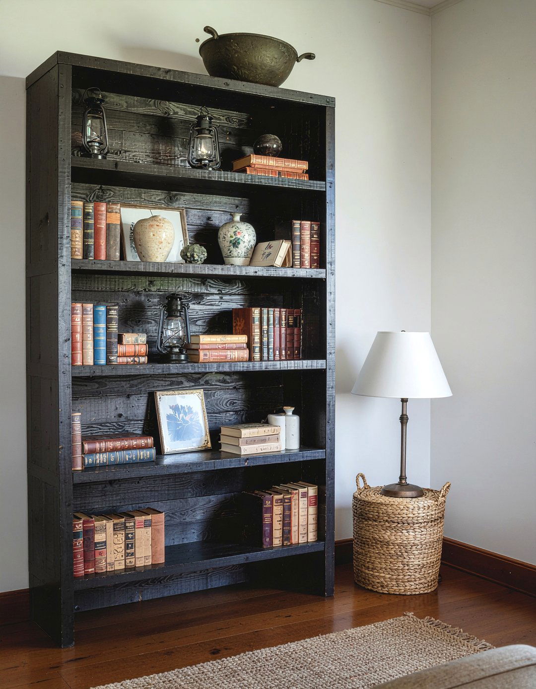 Reclaimed Timber Bookshelf - 30 living room mountain furniture ideas