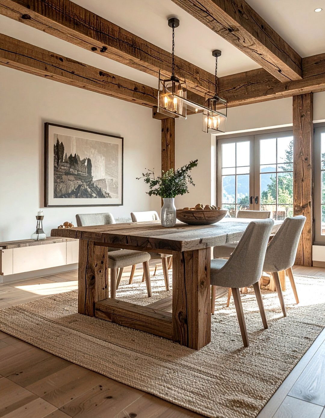 Reclaimed Timber Frame - 30 preserved dining room ideas