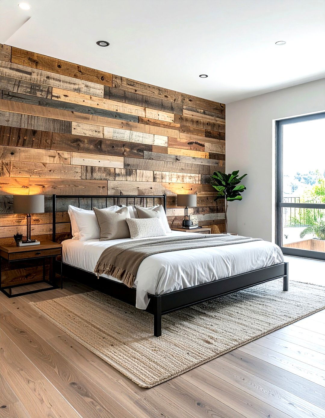 Reclaimed Wood Accent Wall - 30 cabin decor ideas