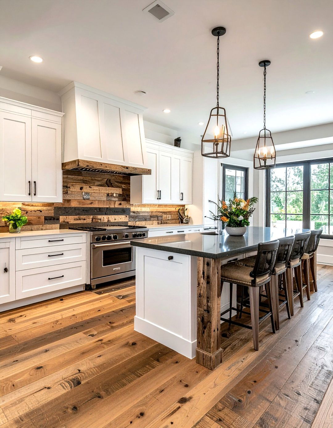 Reclaimed Wood Backsplash - 30 DIY kitchen backsplash ideas