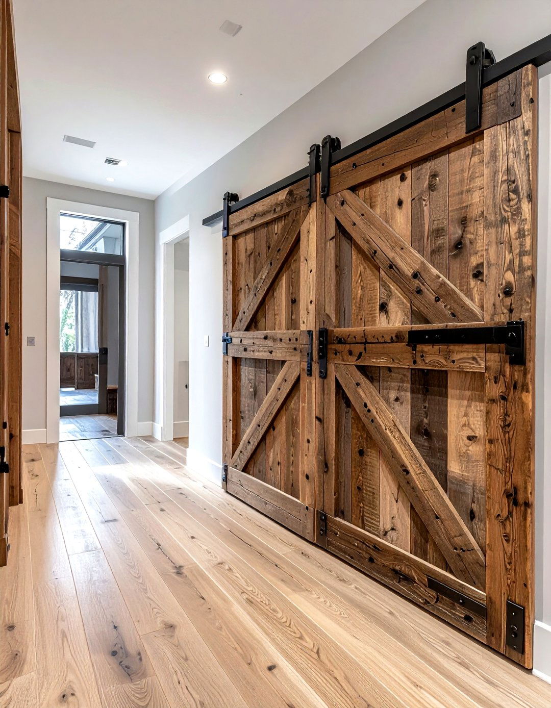 Reclaimed Wood Barn Door - 30 reclaimed wood decor ideas