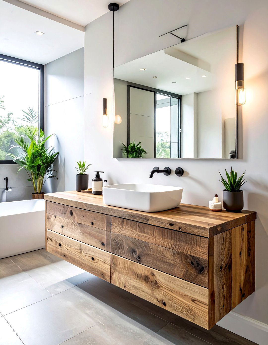 Reclaimed Wood Bathroom Vanity - 30 reclaimed wood decor ideas