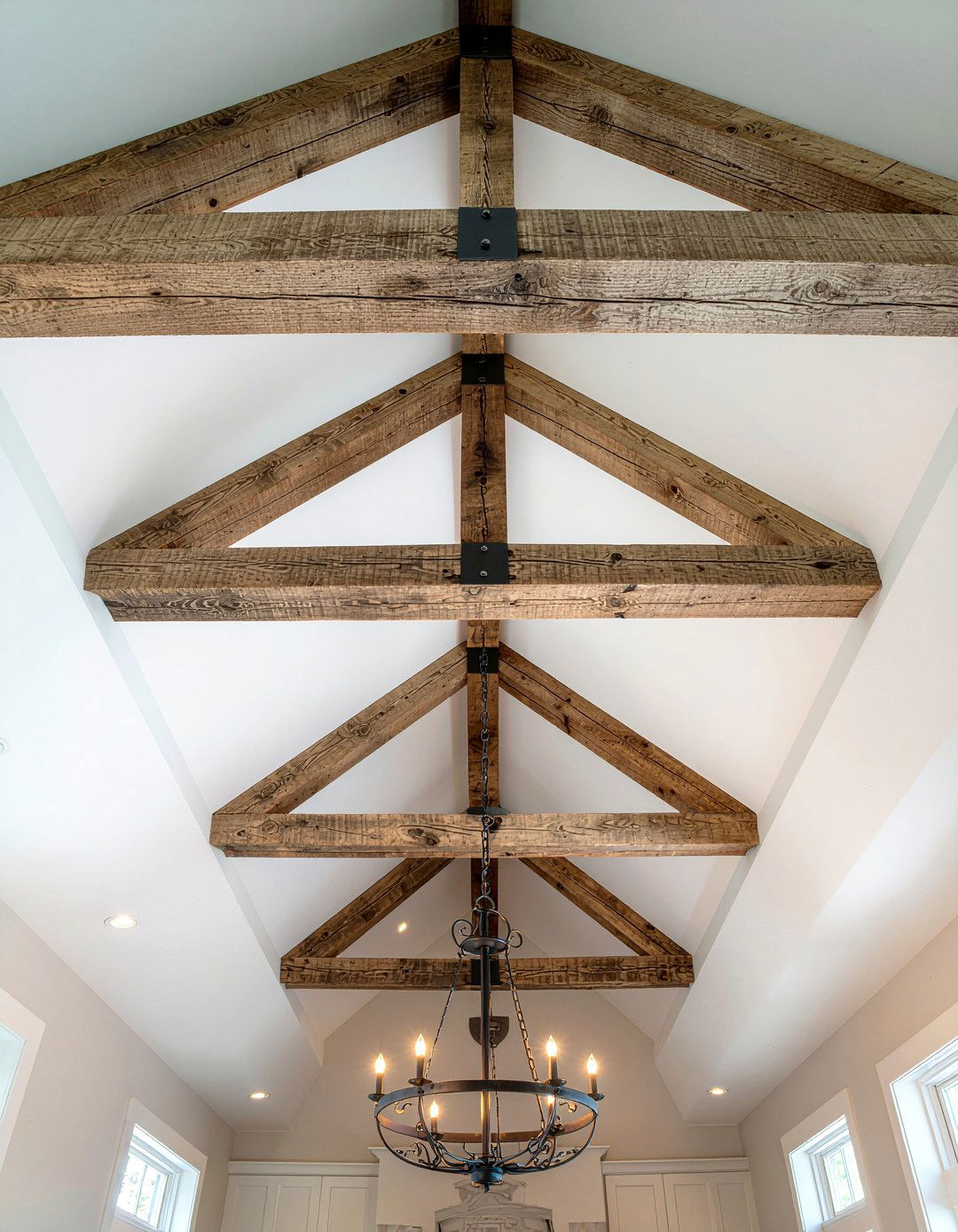 Reclaimed Wood Beams - 30 Fixer Upper kitchen ideas