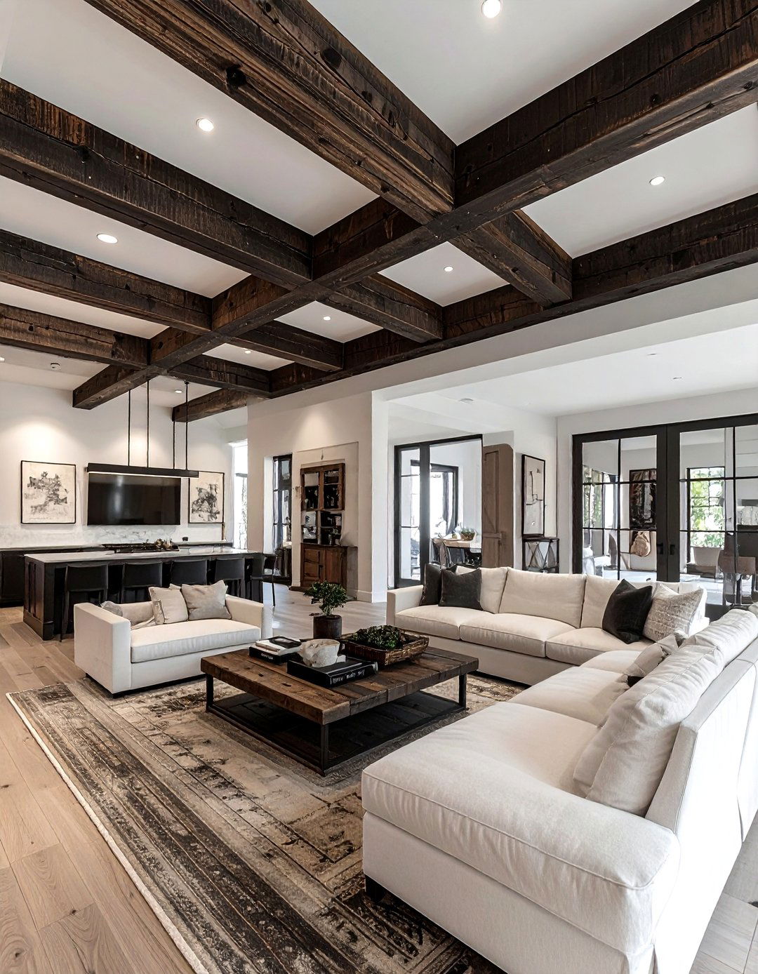 Reclaimed Wood Ceiling Beams - 30 reclaimed wood decor ideas