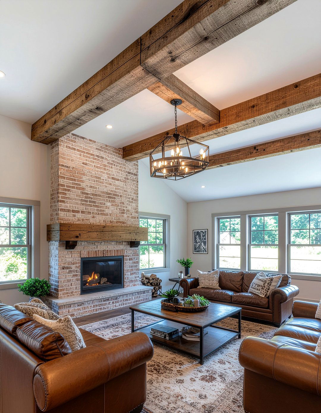 Reclaimed Wood Ceiling - 30 living room coffered ceiling designs