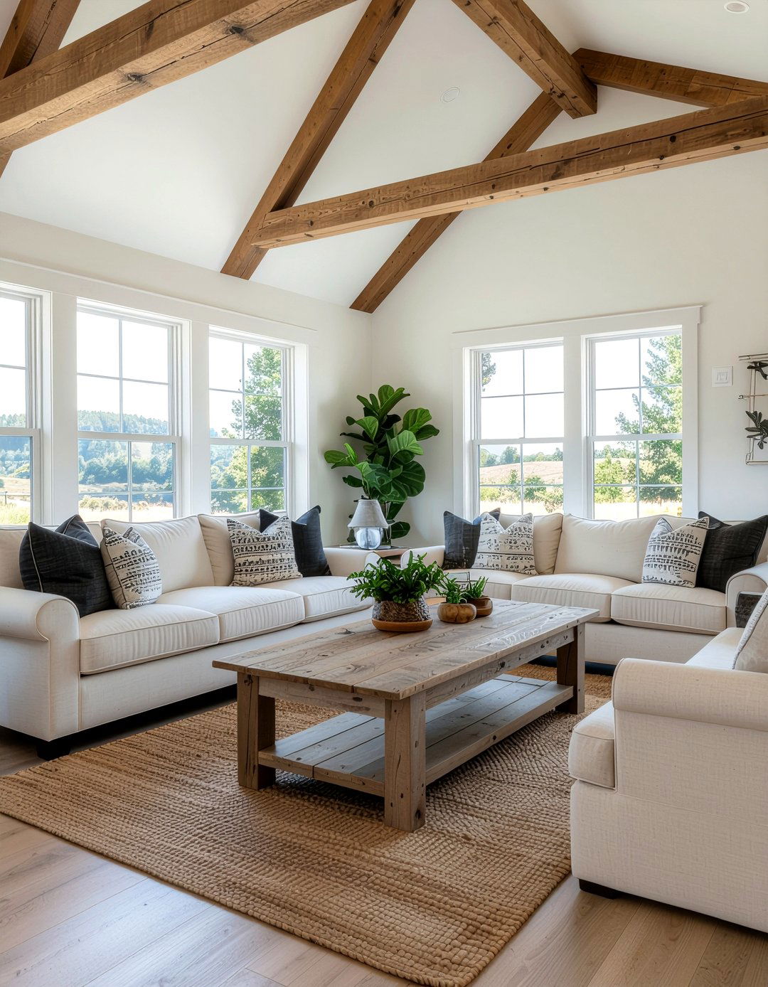 Reclaimed Wood Coffee Table Living Room - 30 cozy texture living room ideas