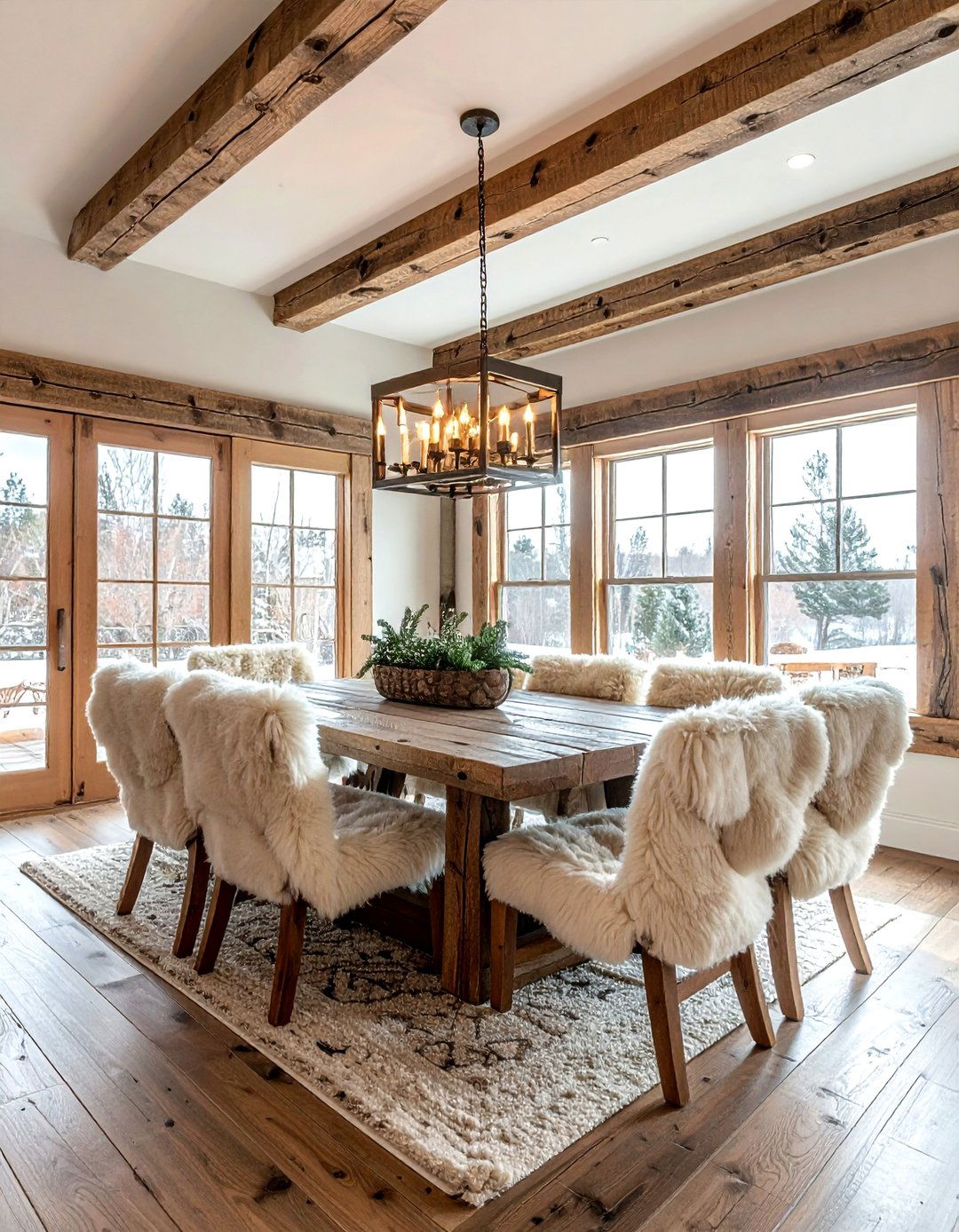 Reclaimed Wood Dining Room - 30 textured dining room ideas
