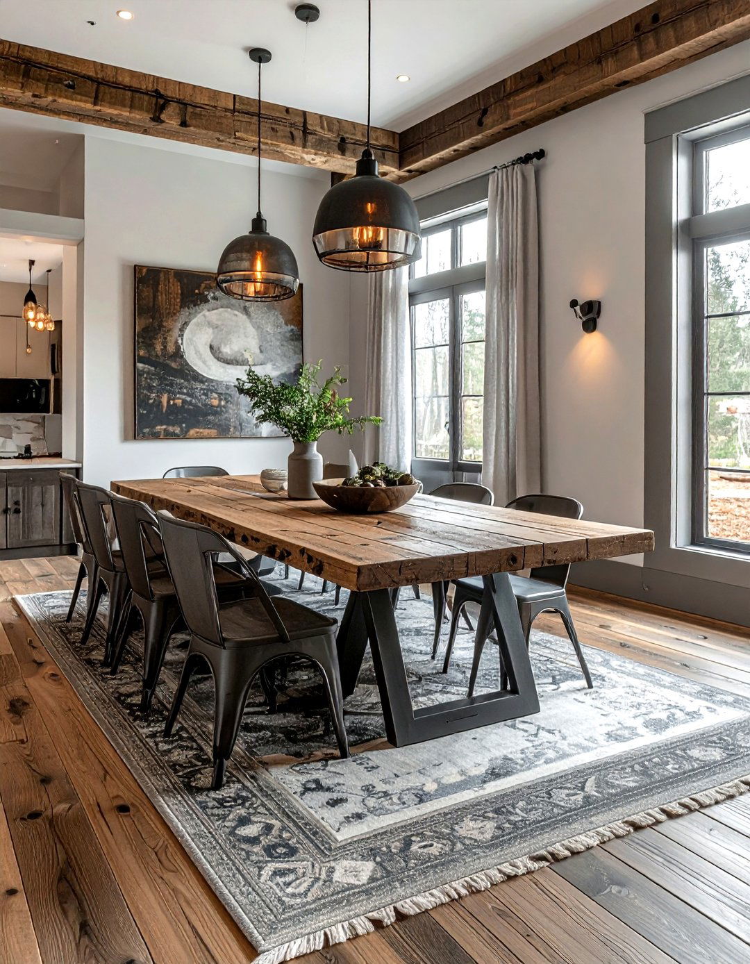 Reclaimed Wood Dining Room - 30 warm brown dining room ideas