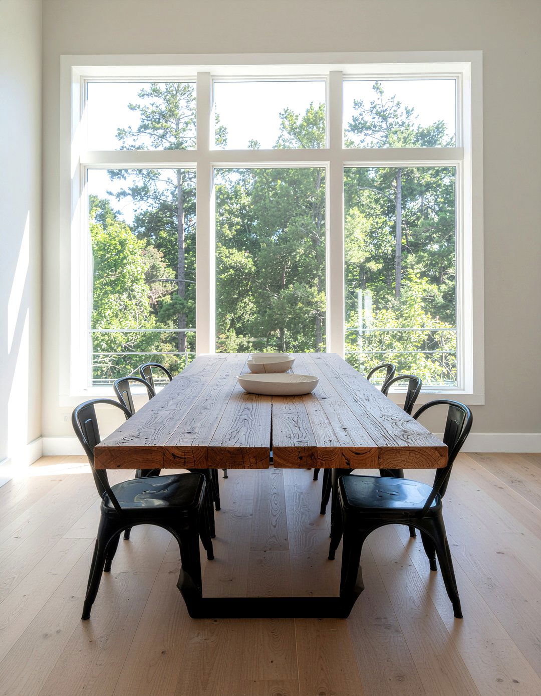 Reclaimed Wood Dining Table - 30 rustic chic dining room ideas