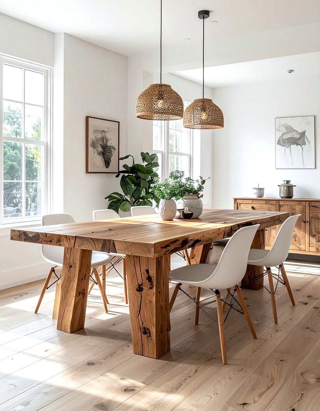 Reclaimed Wood Dining Table - 30 Santa Fe dining room ideas