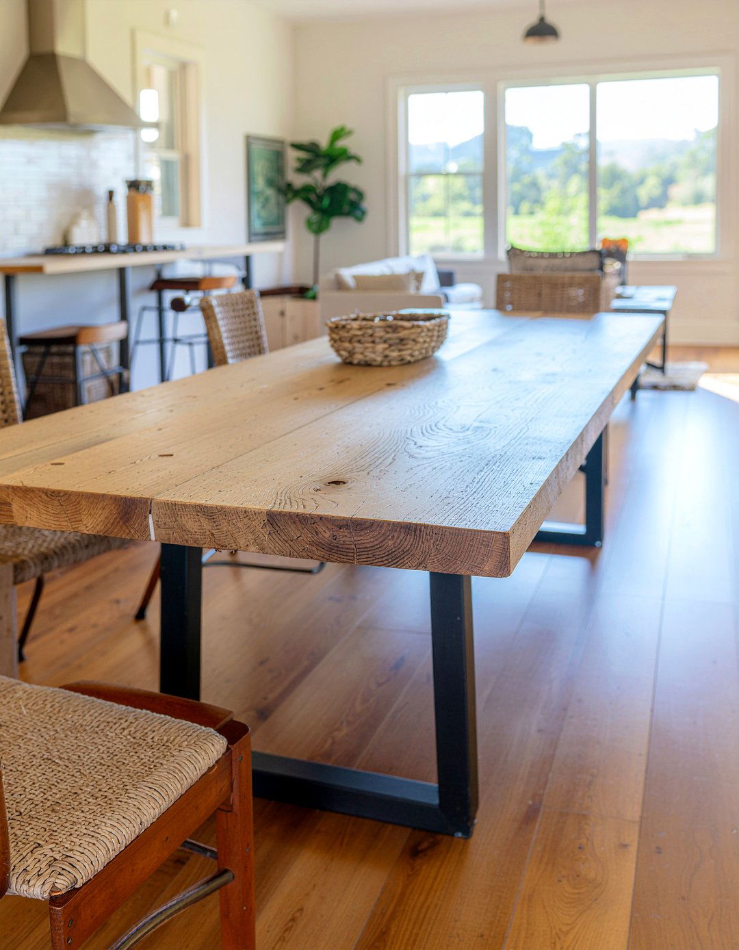 Reclaimed Wood Dining Table - 30 secondhand dining room ideas