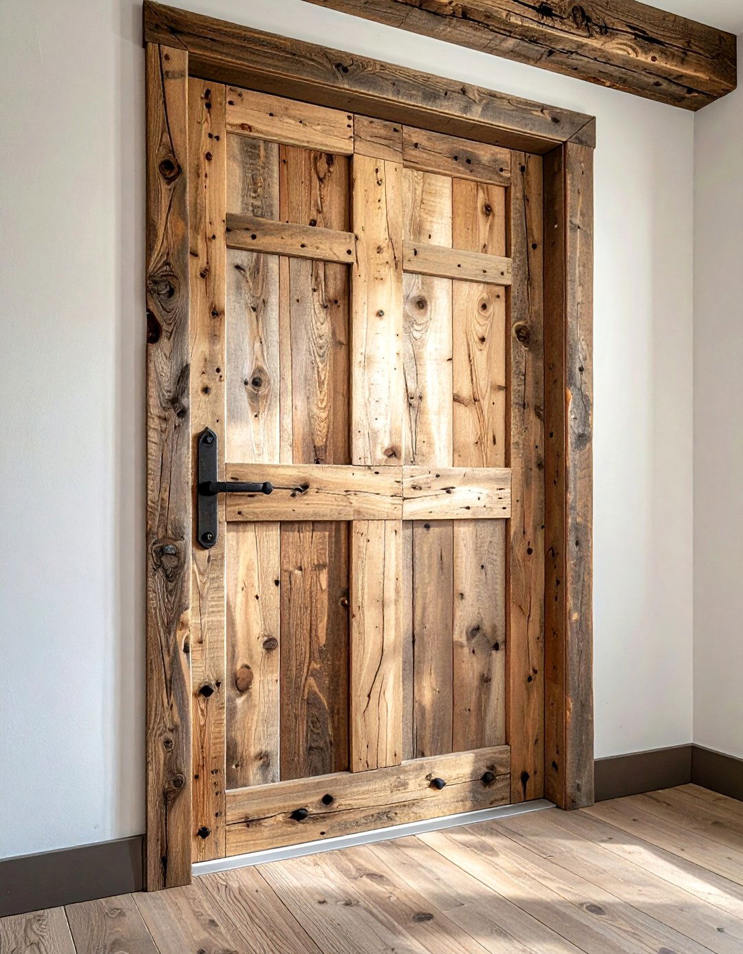 Reclaimed Wood Door - 30 bedroom door ideas