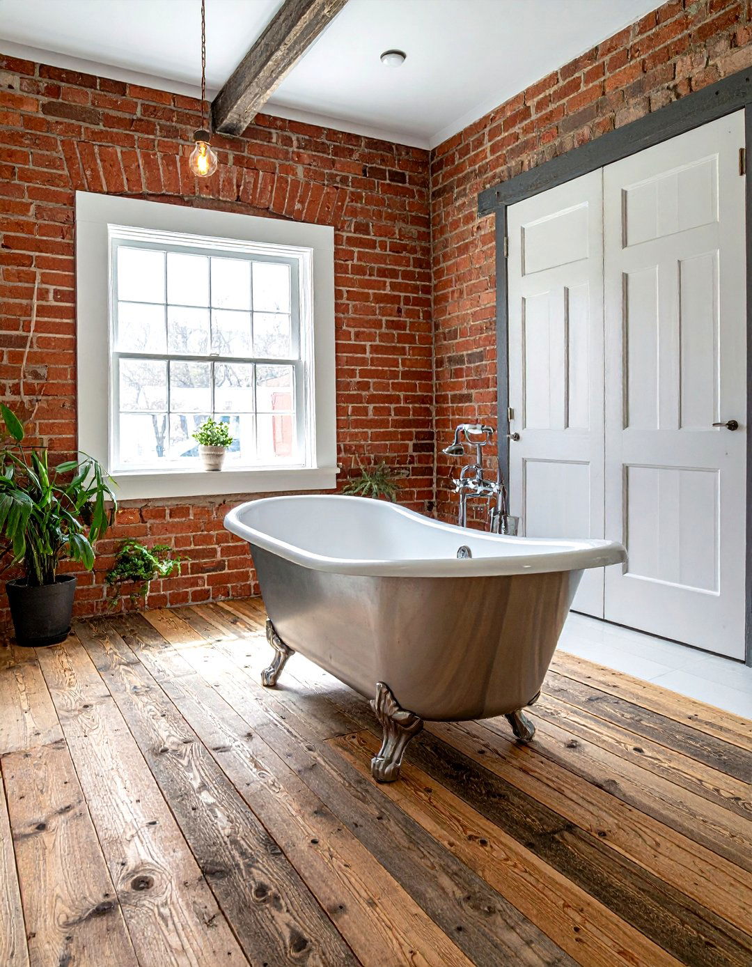 Reclaimed Wood Floor Bathroom - 30 wood floor bathroom ideas
