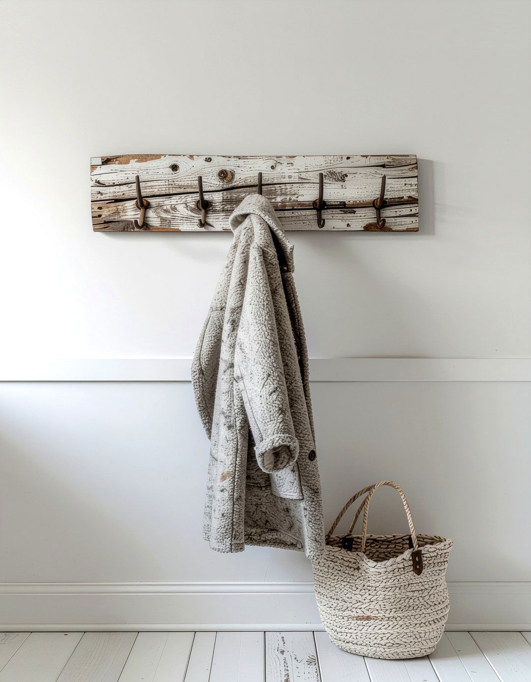 Reclaimed Wood Hook Board - 30 entryway hook ideas