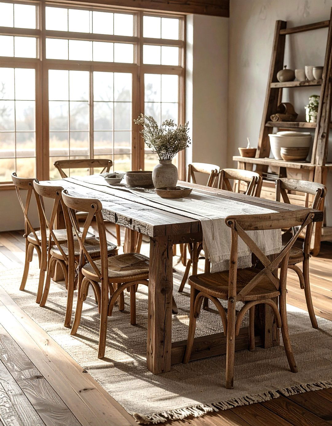 Reclaimed Wood Ladderback - 30 ladderback dining chair ideas