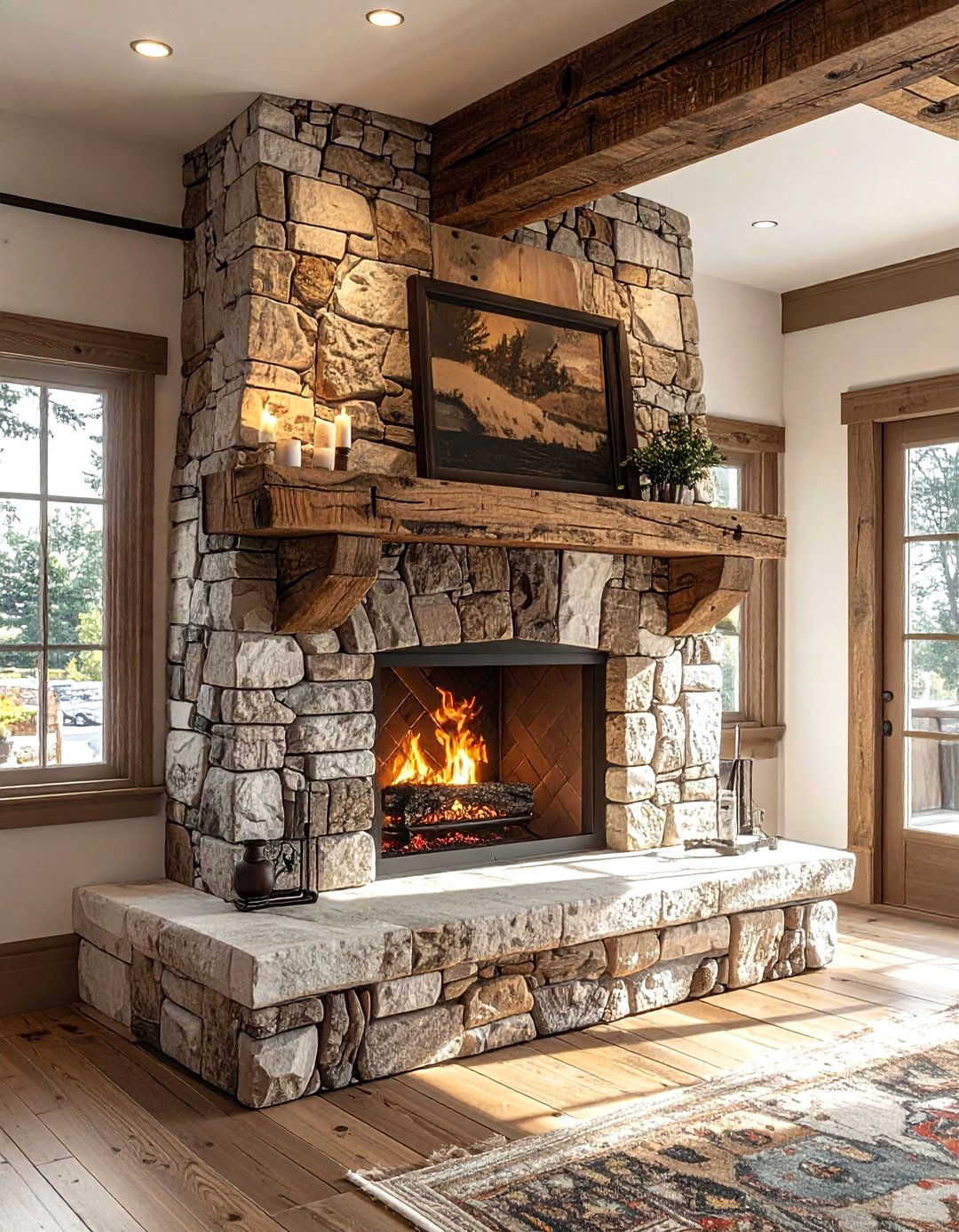 Reclaimed Wood Mantel Decor - 30 reclaimed wood dining room ideas