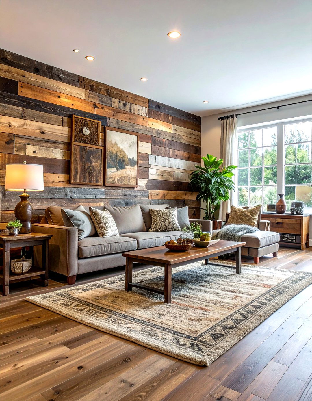 Reclaimed Wood Planks - 30 living room wall texture ideas