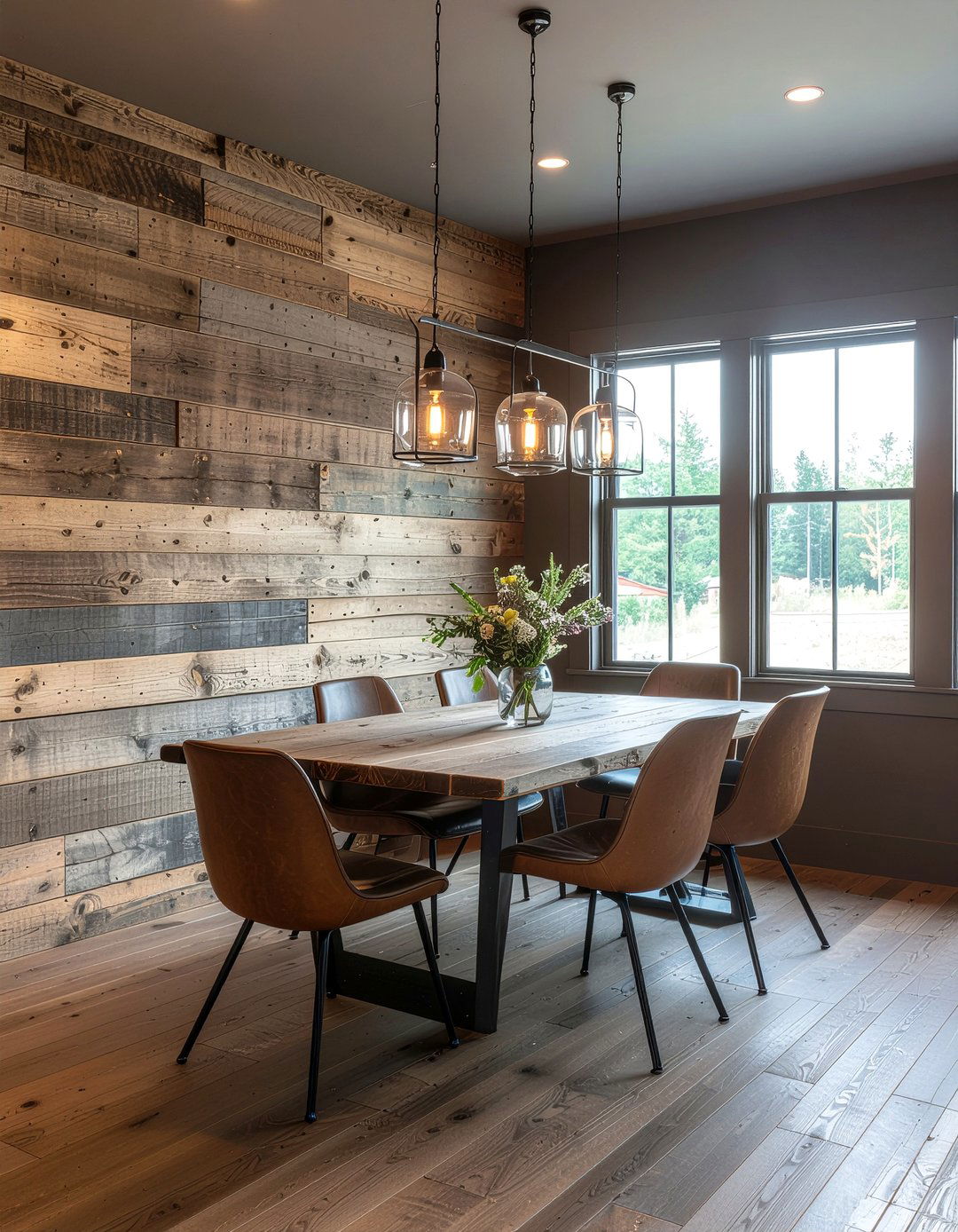 Reclaimed Wood Shiplap Dining Room - 30 dining room shiplap ideas