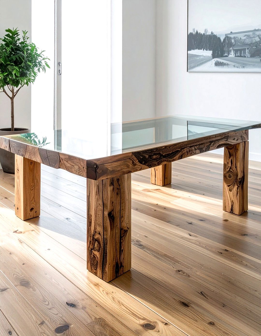 Reclaimed Wood Table Glass Top - 30 reclaimed wood dining table ideas