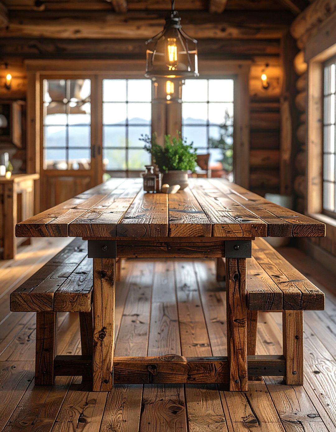 Reclaimed Wood Table With Bench - 30 reclaimed wood dining table ideas