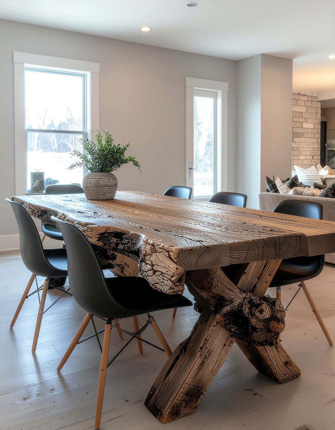 Reclaimed Wood Table - 30 dining room table ideas