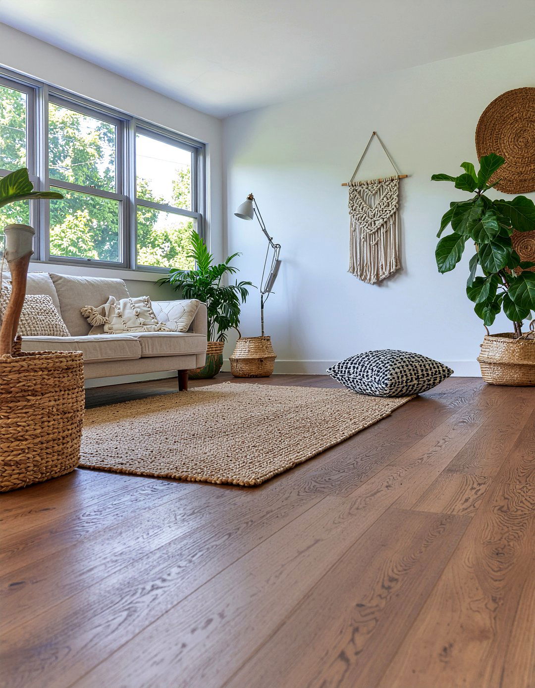 Reclaimed Wood Vinyl Plank - 30 living room vinyl flooring ideas