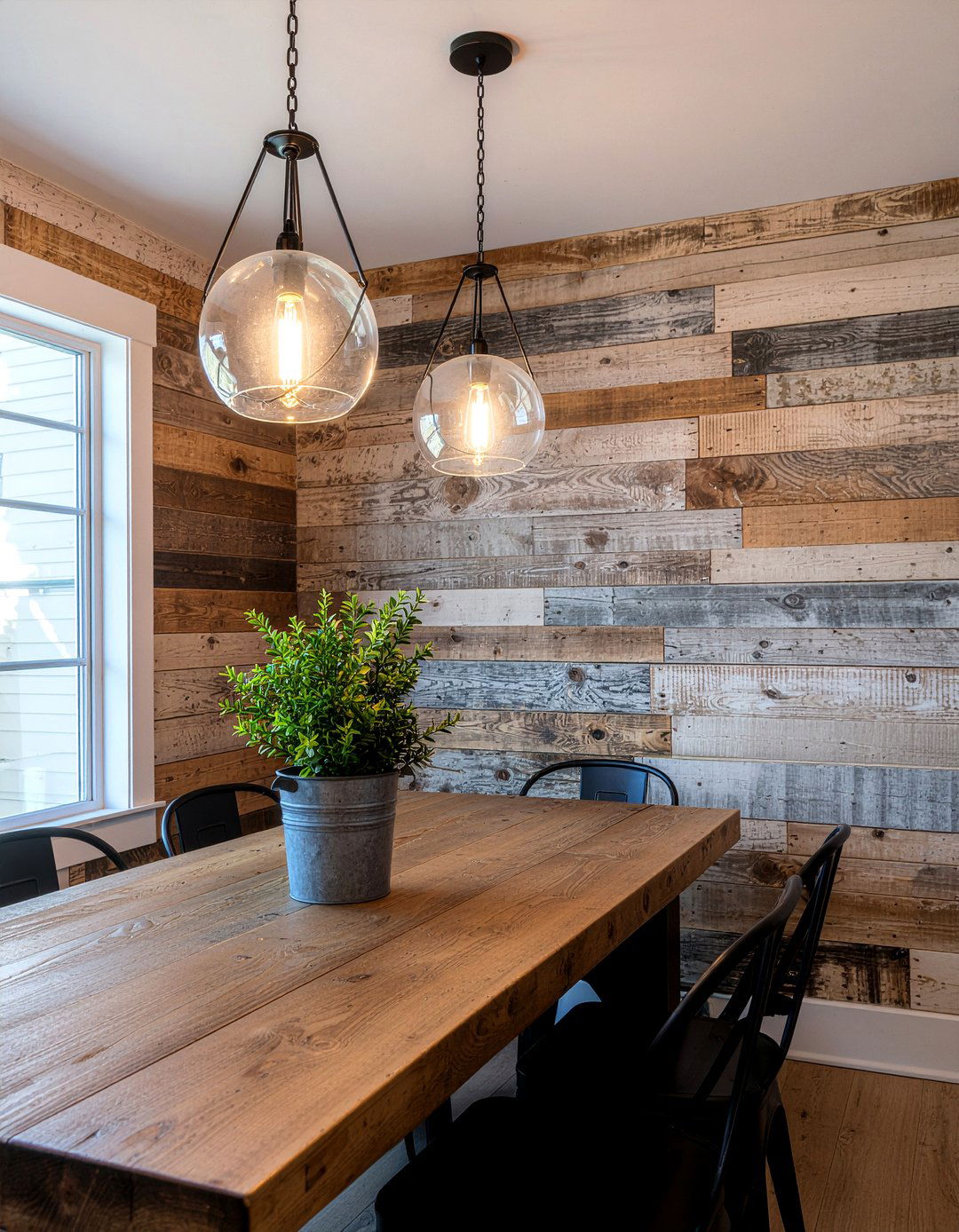 Reclaimed Wood Wainscoting - 30 dining room wainscoting ideas