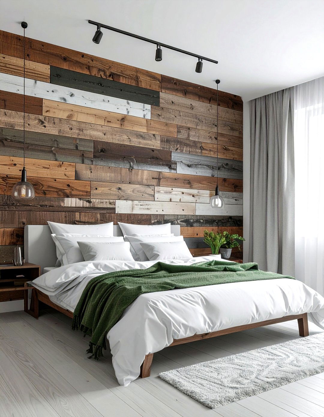 Reclaimed Wood Wall - 30 woodland decor ideas