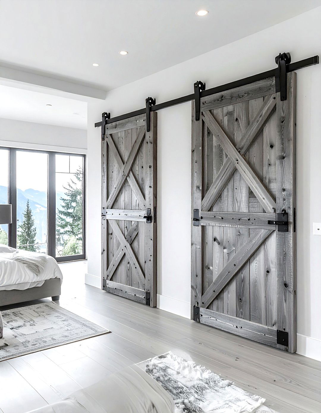 Reclaimed barn door - 30 mountain decor ideas