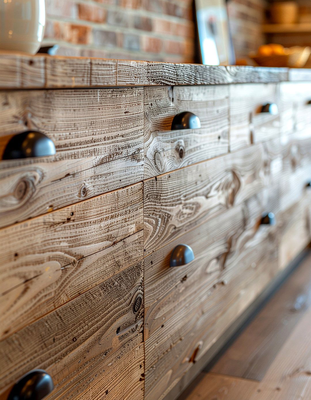 Reclaimed wood cabinets - 30 industrial kitchen ideas