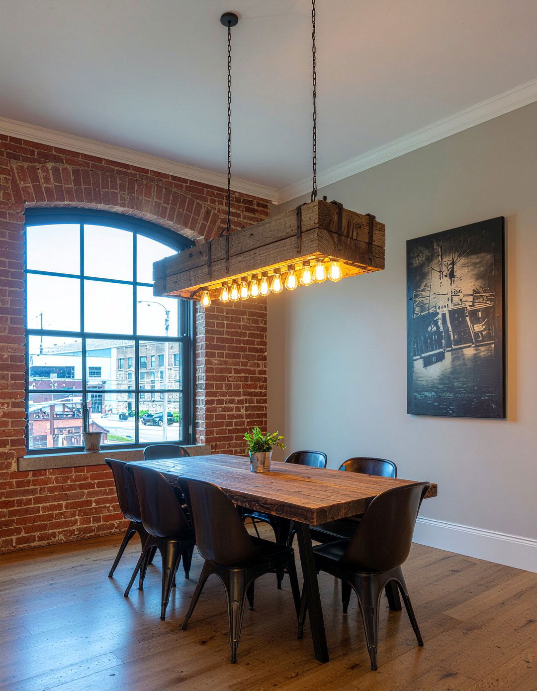 Reclaimed wood chandelier dining room - 30 rustic chandelier dining room ideas